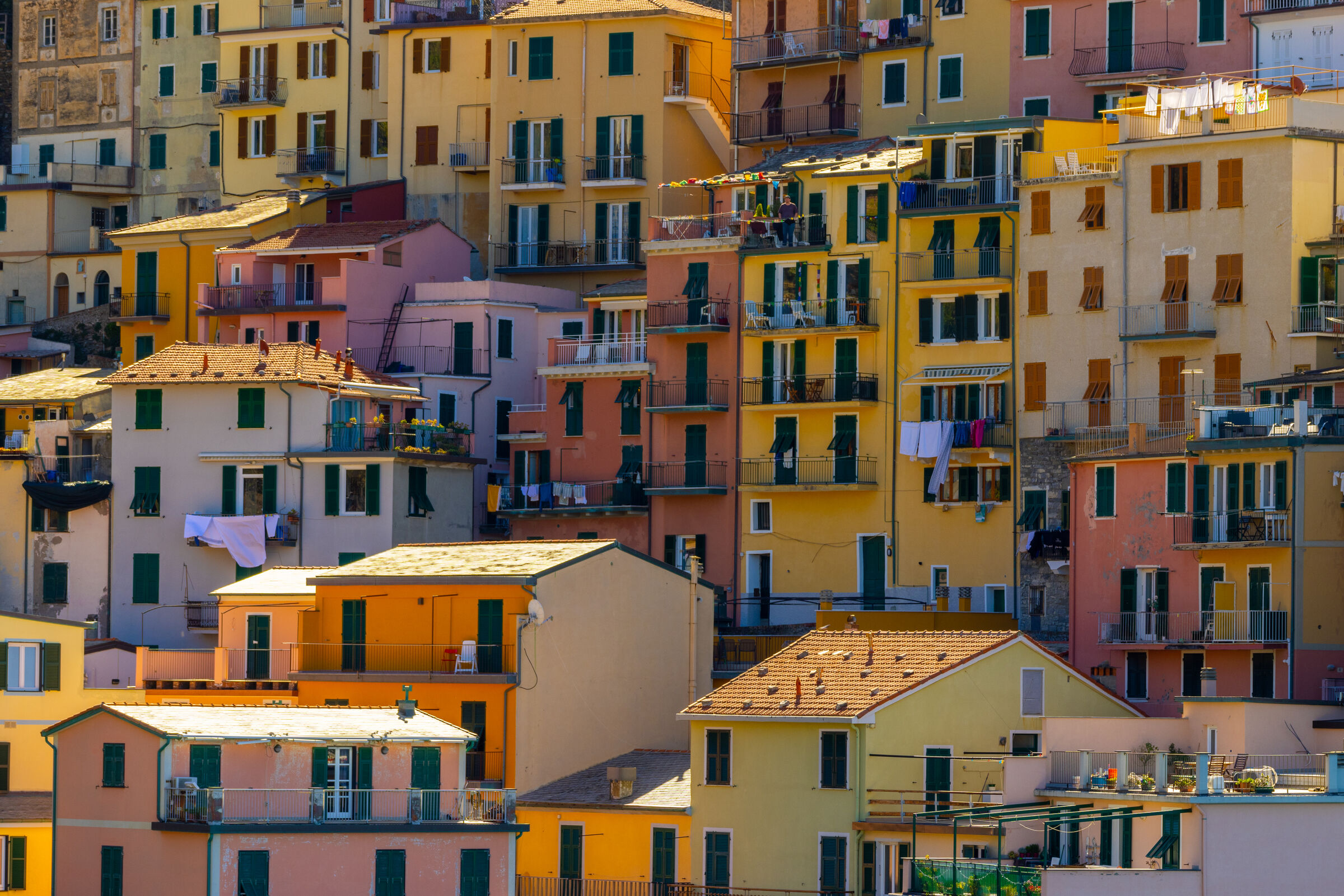 Die farbigen Häuser von Manarola