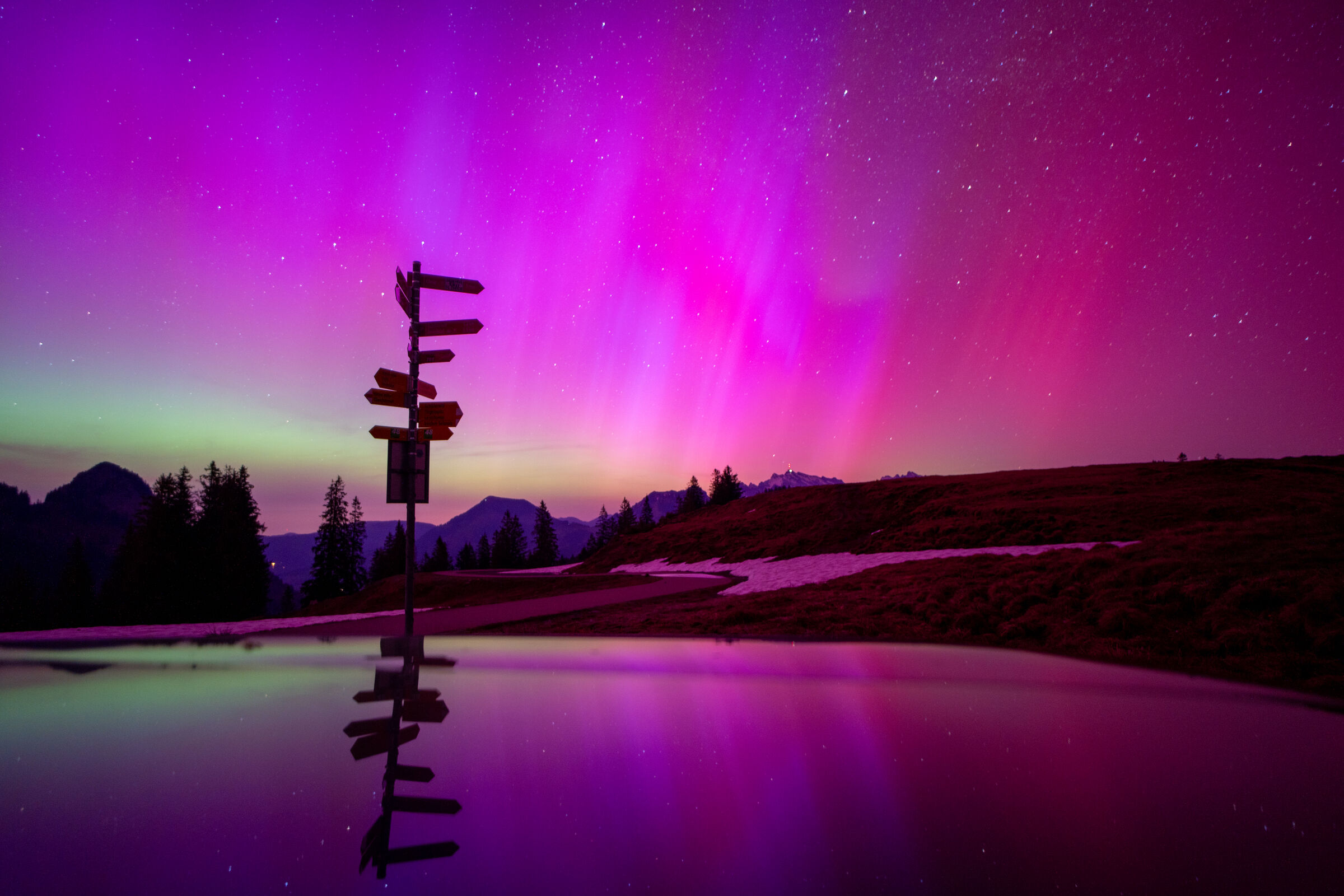 Polarlichter in der Schweiz am 10. Mai 2024